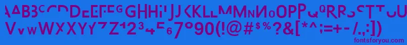 AbsurdsansFp Font – Purple Fonts on Blue Background