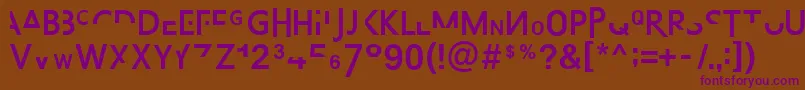 AbsurdsansFp Font – Purple Fonts on Brown Background