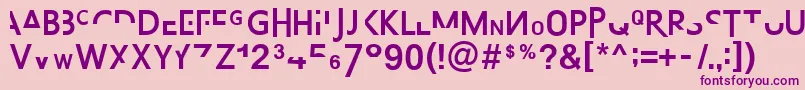 AbsurdsansFp Font – Purple Fonts on Pink Background