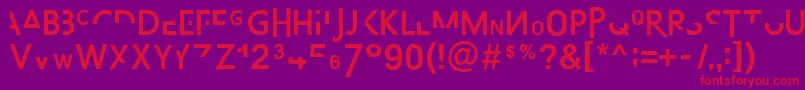 AbsurdsansFp Font – Red Fonts on Purple Background