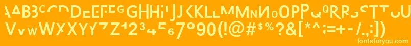 AbsurdsansFp Font – Yellow Fonts on Orange Background