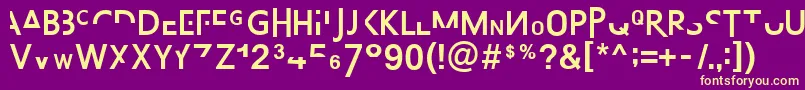 AbsurdsansFp Font – Yellow Fonts on Purple Background
