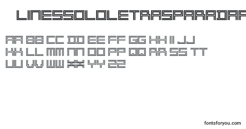 Schriftart 2LinesSoloLetrasParaDafont – Alphabet, Zahlen, spezielle Symbole