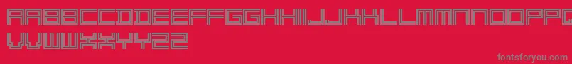 フォント2LinesSoloLetrasParaDafont – 赤い背景に灰色の文字