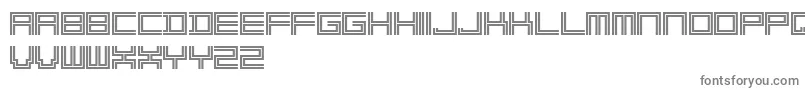 フォント2LinesSoloLetrasParaDafont – 白い背景に灰色の文字