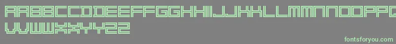 2LinesSoloLetrasParaDafont Font – Green Fonts on Gray Background