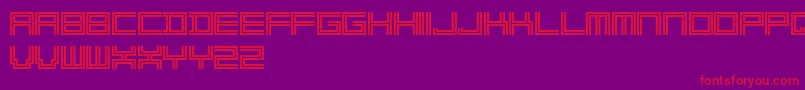 2LinesSoloLetrasParaDafont Font – Red Fonts on Purple Background