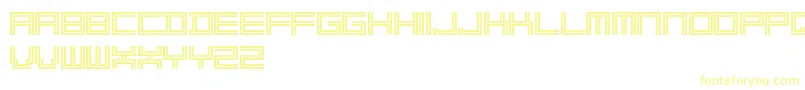 Czcionka 2LinesSoloLetrasParaDafont – żółte czcionki