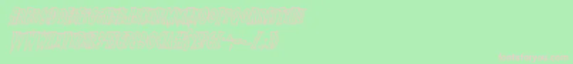 Шрифт Wolfsbane2engraveital – розовые шрифты на зелёном фоне