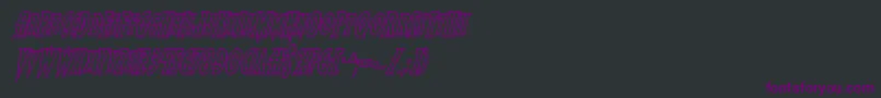 Шрифт Wolfsbane2engraveital – фиолетовые шрифты на чёрном фоне