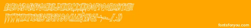 Wolfsbane2engraveital Font – White Fonts on Orange Background