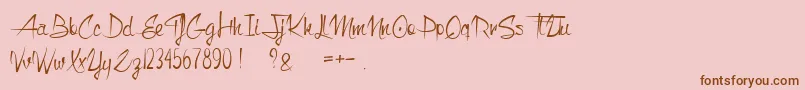 MonkeySnake Font – Brown Fonts on Pink Background