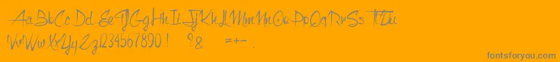 MonkeySnake-Schriftart – Graue Schriften auf orangefarbenem Hintergrund