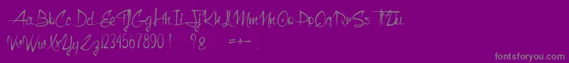 MonkeySnake Font – Gray Fonts on Purple Background