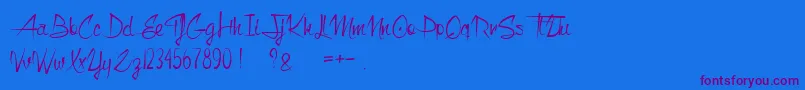 MonkeySnake Font – Purple Fonts on Blue Background