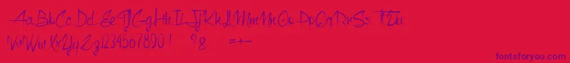 MonkeySnake Font – Purple Fonts on Red Background