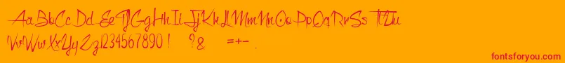 MonkeySnake Font – Red Fonts on Orange Background