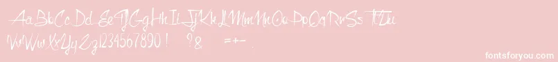 MonkeySnake Font – White Fonts on Pink Background