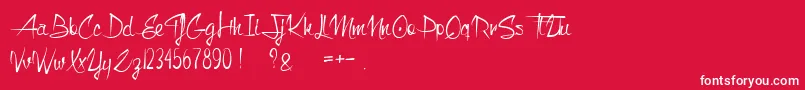 MonkeySnake Font – White Fonts on Red Background