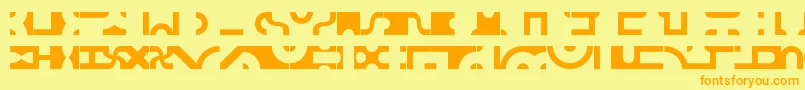 Bitbttf Font – Orange Fonts on Yellow Background