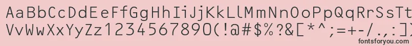 OcrfLightc Font – Black Fonts on Pink Background