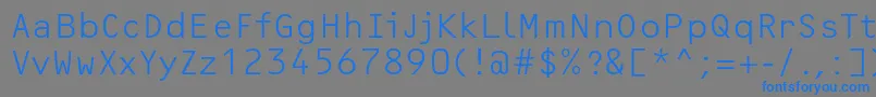 OcrfLightc Font – Blue Fonts on Gray Background