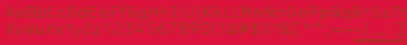 OcrfLightc Font – Brown Fonts on Red Background