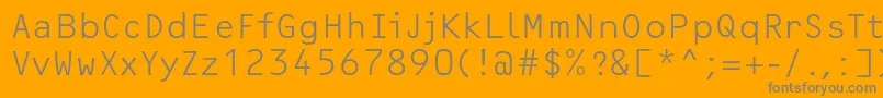 フォントOcrfLightc – オレンジの背景に灰色の文字