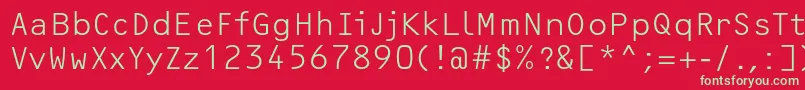 More about OcrfLightc Font OcrfLightc Font – Green Fonts on Red Background