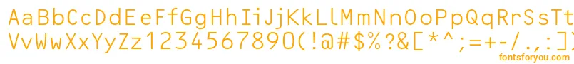 OcrfLightc Font – Orange Fonts on White Background