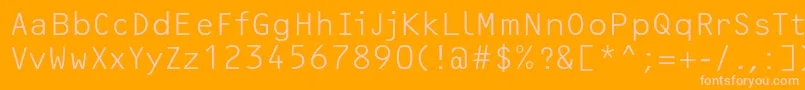 OcrfLightc Font – Pink Fonts on Orange Background