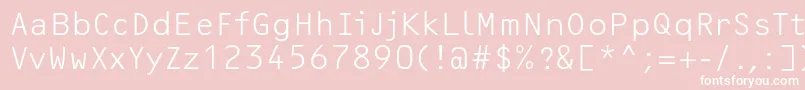 OcrfLightc Font – White Fonts on Pink Background
