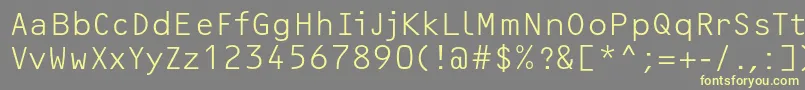 OcrfLightc Font – Yellow Fonts on Gray Background