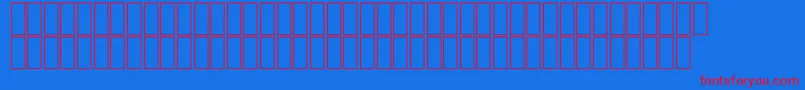 フォントFsAlex – 赤い文字の青い背景
