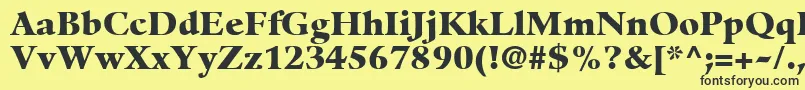 GuardiLt95Black Font – Black Fonts on Yellow Background