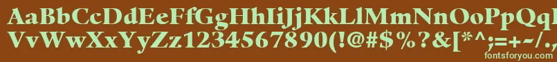 GuardiLt95Black Font – Green Fonts on Brown Background