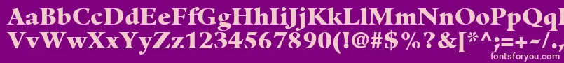 GuardiLt95Black Font – Pink Fonts on Purple Background