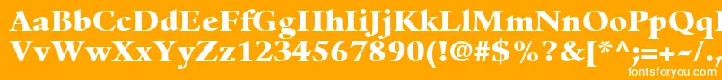 GuardiLt95Black Font – White Fonts on Orange Background