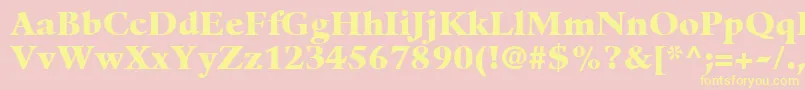 GuardiLt95Black Font – Yellow Fonts on Pink Background