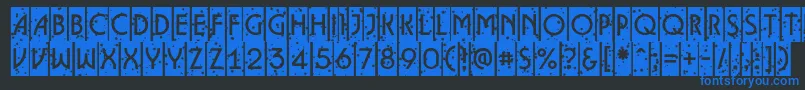 ALancetcmstnt Font – Blue Fonts on Black Background