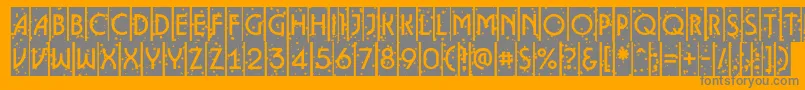 ALancetcmstnt-Schriftart – Graue Schriften auf orangefarbenem Hintergrund