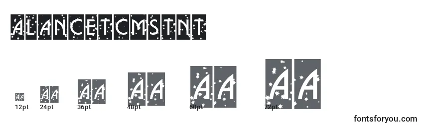 Размеры шрифта ALancetcmstnt