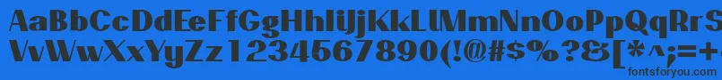 PassionsanspdaqBlack Font – Black Fonts on Blue Background