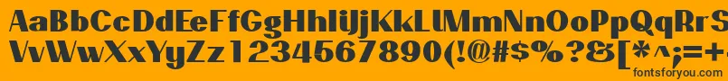 フォントPassionsanspdaqBlack – 黒い文字のオレンジの背景