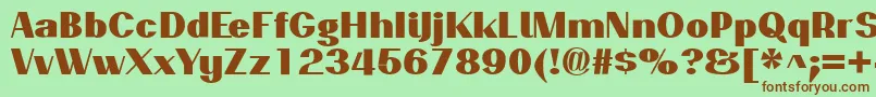 PassionsanspdaqBlack Font – Brown Fonts on Green Background