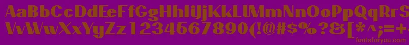 PassionsanspdaqBlack Font – Brown Fonts on Purple Background