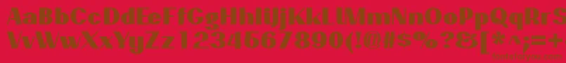 PassionsanspdaqBlack Font – Brown Fonts on Red Background