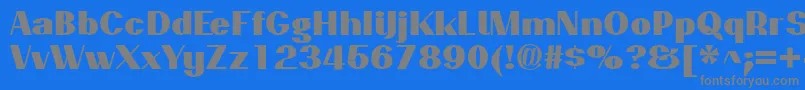 フォントPassionsanspdaqBlack – 青い背景に灰色の文字