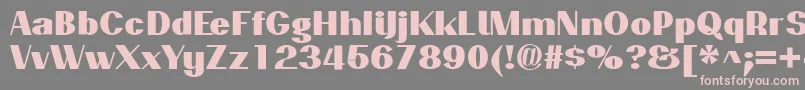 フォントPassionsanspdaqBlack – 灰色の背景にピンクのフォント