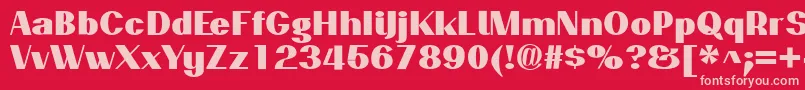 PassionsanspdaqBlack Font – Pink Fonts on Red Background